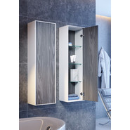 Пенал подвесной Aqwella Genesis П35/MG 35 см GEN0535MG, белый/серый - фото 2