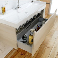 Тумба подвесная с раковиной Aqwella Verona 100 см Ver.01.10/A+042540, акация, Цвет фасада: бежевый - фото 2