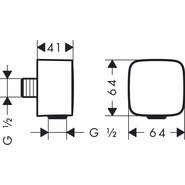 Шланговое подсоединение Hansgrohe Fixfit 26457000 - фото 2