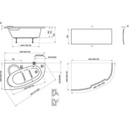Ванна акриловая Ravak Asymmetric 150х100 см C451000000 R - фото 3