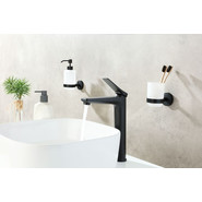 Смеситель для раковины высокий Lemark Bronx LM3709BL, черный - фото 2