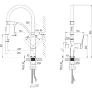 Смеситель для кухни Lemark Bronx LM3761GM, графит - фото 3