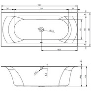 Ванна акриловая Riho LINARES 180x80 см B142001005, Размер - мм: 1800х800 - фото 6
