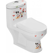 Унитаз-компакт детский SantiLine SL-5015 с крышкой микролифт, с рисунком - фото 