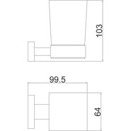 Стакан для зубных щеток Belz B90406, цвет вороненая сталь - фото 2