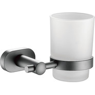 Стакан для зубных щеток Belz B90506, цвет вороненая сталь - фото 