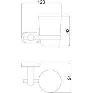 Стакан для зубных щеток Belz B90506, цвет вороненая сталь - фото 2