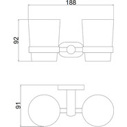 Стакан двойной Belz B90508, цвет вороненая сталь - фото 2