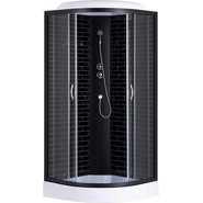 Душевая кабина Loranto 90x90 см CS-6690-13GB 90, чёрный/прозрачное - фото 