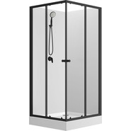 Душевая кабина Loranto Neo 100х100 см CS-21801-100, чёрный/прозрачное - фото 