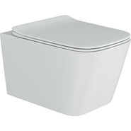 Унитаз подвесной безободковый Sole Cube pro с тонкой крышкой микролифт - фото 