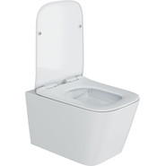 Унитаз подвесной безободковый Sole Cube pro с тонкой крышкой микролифт - фото 5