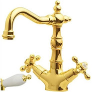 Смеситель для раковины Boheme Tradizionale 292-Ceramic, золото - фото 