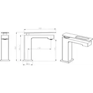 Смеситель для раковины Boheme Q 141-BG.2, чёрный/золото - фото 2