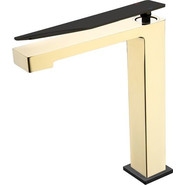 Смеситель для раковины высокий Boheme Q 142-GB.2, чёрный/золото - фото 