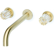 Смеситель для раковины настенный Boheme Elegante 152-2-MG-EL, matt gold - фото 