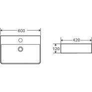 Раковина подвесная Azario 60 см AZ-2173-MW - фото 4