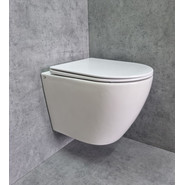 Унитаз подвесной CeramaLux Rimless TR2196 с крышкой микролифт (Система смыва торнадо) - фото 2