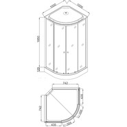 Душевая кабина Loranto 100х100 см CS-986ТМ/G, хром/мозаика - фото 4
