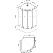 Душевая кабина Loranto 100х100 см CS-1000-25ТМ/М, хром/мозаика - фото 4
