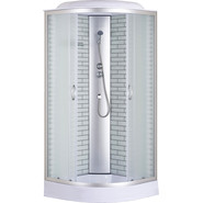Душевая кабина Loranto 100х100 см CS-6610-13FW 100, хром/матовое - фото 