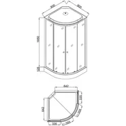 Душевая кабина Loranto 80х80 см CS-800-13ТМ/М, хром/мозаика - фото 4