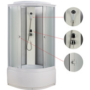 Душевая кабина Loranto 90х90 см CS-986ТМ/W, белый/матовое - фото 