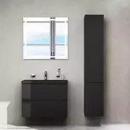 Тумба подвесная с раковиной AM.PM Gem 75 см M90FHX07522BM, чёрная матовая - фото 4