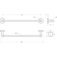 Полотенцедержатель Cezares Relax RELAX-TH-50-NOP, цвет чёрный матовый - фото 2