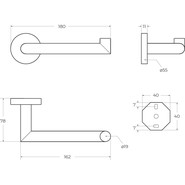 Держатель для туалетной бумаги Cezares Relax RELAX-PH2-NOP, цвет чёрный матовый - фото 2