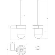 Ёршик для унитаза Cezares Stylus STYLUS-TBS-V-NOP, цвет чёрный матовый - фото 2