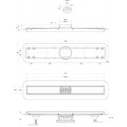 Трап Belbagno Luce 60 см BB-LD-LUCE-60-CR, хром (под плитку), Цвет производителя: хром, Размер трапа: 550 - фото 3