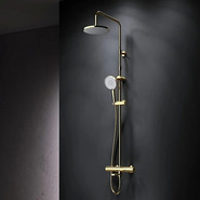 Душевая стойка с термостатом Am.Pm X-Joy F0785A599, золото, Цвет производителя: золото - фото 