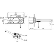 Смеситель для раковины настенный Vincea Desire VBFW-1D1BG, брашированное золото (со скрытой частью) - фото 4