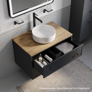 Тумба подвесная со столешницей Iddis Torr 80 см TOR80DVi95K, тёмно-серый - фото 