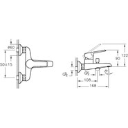 Набор смесителей 3 в 1 для ванны Vitra Dynamic S A49152EXP - фото 5