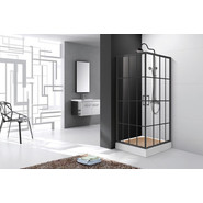 Душевое ограждение CeruttiSpa 90х90 см MUZA90, чёрный/прозрачное - фото 2