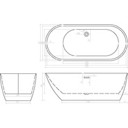 Ванна отдельностоящая CeruttiSpa 170x75 см Como CT7386 - фото 6