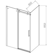 Душевое ограждение Vincea Como-N 160x80 см VSR-4CN8016CLB (стекло 8 мм) чёрный/прозрачное - фото 6