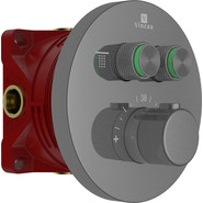 Смеситель для душа с термостатом Vincea VSCV-322T-MGM (со скрытой частью) вороненная сталь - фото 