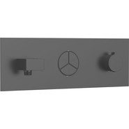 Смеситель для душа с термостатом Vincea VSCV-432TMB (со скрытой частью) матовый черный - фото 