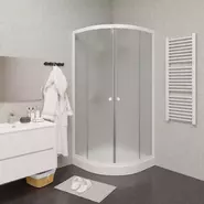 Душевое ограждение Parly 90х90 см ZF91 в комплекте с поддоном, белый/матовое - фото 