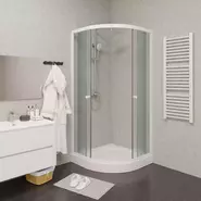 Душевое ограждение Parly 90х90 см ZF91 в комплекте с поддоном, белый/матовое - фото 2