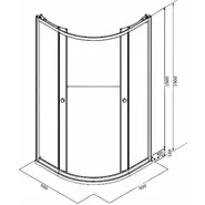 Душевое ограждение Parly 90х90 см ZF91 в комплекте с поддоном, белый/матовое - фото 4