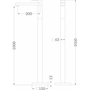 Смеситель для раковины напольный Abber Daheim AF8241NG, никель, Цвет производителя: никель - фото 6