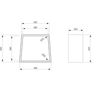 Стул для душевых кабин Abber Stein AS1638MB, черный матовый - фото 2