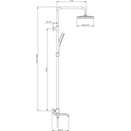 Душевая система с термостатом Raglo R22.26.09, графит - фото 2