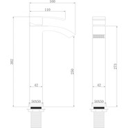 Смеситель для раковины высокий Abber Wasserfall AF8611G, золото матовый, Цвет производителя: золото матовое - фото 3