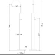 Смеситель для раковины напольный Abber Wasserfall AF8640MRG, розовое золото матовый, Цвет производителя: розовое золото матовое - фото 6
