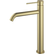 Смеситель для раковины высокий Vincea City VBF-2C2BG, брашированное золото - фото 
